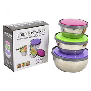 Stainless Steel Mixing 3 Food Bowl Set