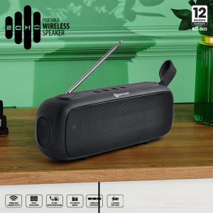 Space Echo Portable Wireless Speaker EC803, Bluetooth, USB Flash, Micro SD Card and Aux Function