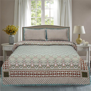 Bloom Ferozi Multani Bedsheet Set