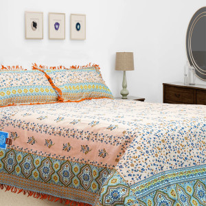 Dream Rust Multani Bed Sheet Set