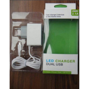 2 mph Universal LED Fast Charger & Adapter For Mobile - White