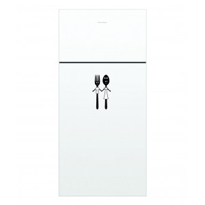 Kitchen Decoration Spoon and Fork Black Wall Sticker(4.2x8inches)