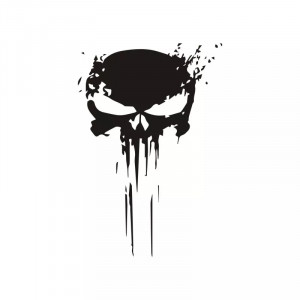 Punisher Skull (Black) Car Sticker
