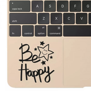 Be Happy Smiley Stars Laptop Stickers for Girls & Boys