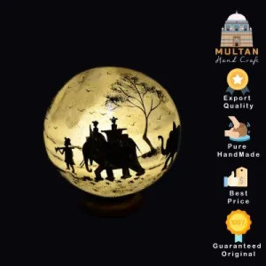 Camel Skin Handmade Multani Globe Lamps